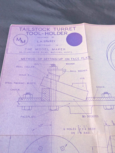 Vintage sparey tailstock - vintage, l.h.